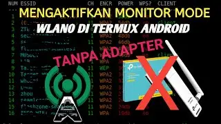enable monitor mode wlan0 in termux android without adapter