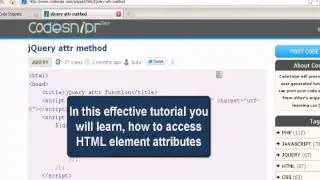 JQUERY Tutoriral : jQuery attr method