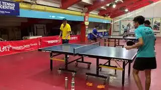 Best Sharath Kamal practicing with Manav Thakkar watch on.