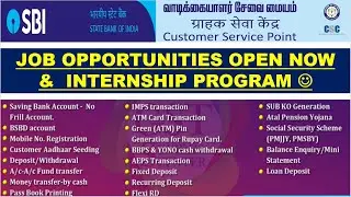SBI CSP | SBI CUSTOMER SERVICE POINT | SBI CSP JOB OPPORTUNITIES | SBI CSP INTERNSHIP PROGRAMS
