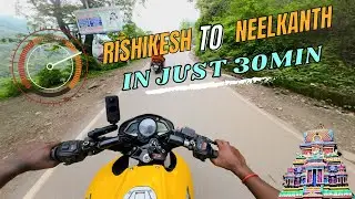 Rishikesh to neelkanth mandir in just 30 minutes on my pulsar ns200 | #motovlog