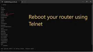 How to reboot your router using telnet