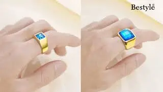 Bestyle Silver Cubic Zirconia CZ Band Rings
