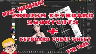 IMPORTANT ZBRUSH SHORTCUTS + CHEAT SHEET