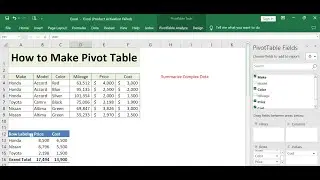 How to create Pivot Table in Excel - Summarize Complex Data