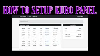 TUTORIAL HOW TO SETUP KURO PANEL IN HOSTINIGER