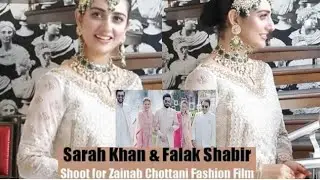 Behind the Scenes Of Sarah Khan , Falak Shabir On Zainab Chotani Bridal Shot