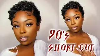 ONLY $30??? BEST 😍 SHORT CURLY WIG | Sensationnel HD Empress Edge Shear Muse - Amina  | SamsBeauty