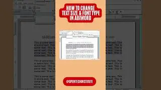 Change text size & font type in AbiWord word processor #abiword  #abiwordtutorials