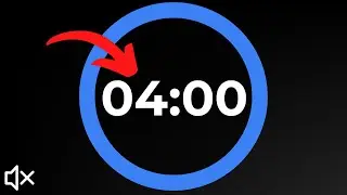 The Most Focused 4 minute Countdown Timer - Black background, No sound