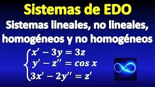 02. Linear, nonlinear, homogeneous and inhomogeneous ODE systems