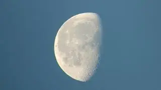 Луна утром через бинокль БП 15х60