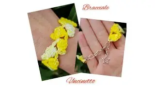 TUTORIAL:Bracciale facilissimo per principianti ad uncinetto/Bracciale estivo ad uncinetto!