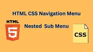html css menu || navigation bar || sub menu raw html css