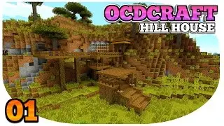 Minecraft PS4: Survival | OCDCRAFT | Hill Top House | BABY ZOMBIE RIDING A CHICKEN!! (E1)