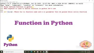 #17 Function in Python | Python Tutorial For Beginners