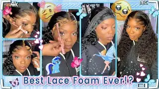 Lace Tinted Foam!🥺Laid Down Flawless Edges | Deep Wave Lace Frontal Wig I Ft.Elfinhair