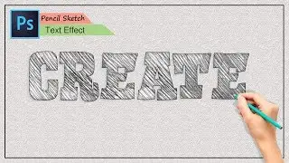 Create pencil Sketch Text Effect Easily in Photoshop | Photoshop CC Tutorial