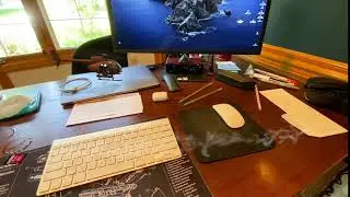 Desk Chopper attack..   Cinema 4D, TurbulenceFD, After Effects
