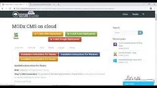 Secured MODX on Ubuntu 14.04 LTS - Deploy on Azure , AWS and Google Cloud Platform.