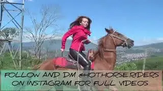 Girl riding horse 