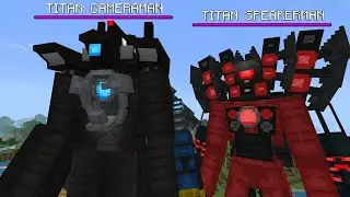 Skibidi Toilet UPGRADE Titan Speakerman & Titan Cameraman UPDATE Mod in Minecraft Pocket Edition