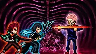 Chaos Tanjiro OP & Tokito OP VS Sukuna V1.7.1 OP in Jump Force Mugen