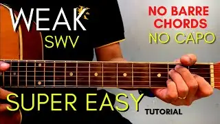 Weak CHORDS - SWV (EASY GUITAR TUTORIAL) for BEGINNERS