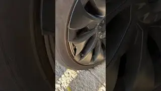 I broke my Tesla! 🤦🏻‍♂️🛞 #tesla #model3 #shorts
