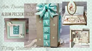 Mini Baby Album Presentation MINTAY Lullaby Lane collection, pop up, handmade, scrapbooking