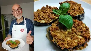 Cotolette di Melanzane Croccanti al Forno ripiene di mozzarella e pomodorini