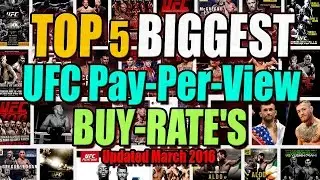 TOP 5 BIGGEST UFC PPV BUY-RATE'S ALL TIME ‒ (March 2016 updated)