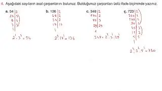 8.sınıf meb matematik ders kitabı çarpanlar katlar sayfa 14 alıştırma çözümleri