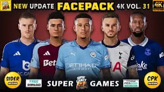 New Update Facepack v.31 Season 24/25 ( SIDER ◆ CPK ) | 4K Faces | PES 2021 |  Football Life 2024