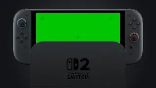 Nintendo Switch 2 Handheld Gameplay Demo Animation - Dark BG | Green Screen | 4K | Free Download