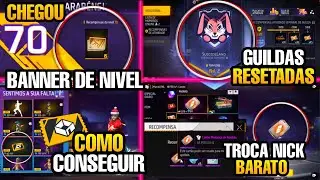 GUILDAS RESETADAS! O QUE ACONTECEU? COMO PEGAR SALAS PERSONALIZADAS E TROCA NICK BARATO NO FREE FIRE