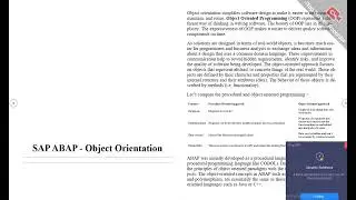 SAP ABAP   Objects