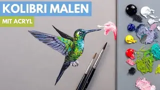 Kolibri malen mit Acryl - So funktioniert es