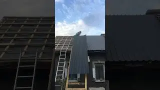 Laying corrugated sheeting on a roof yourself (part 6) 