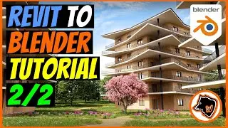 BLENDER 3D ARCHVIZ: RESIDENTIAL BUILDING + GARDEN | Revit to Blender 2/2