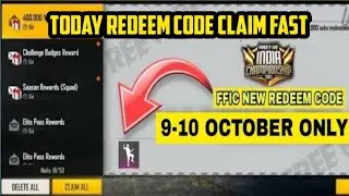 Free Fire Redeem code today 9 October | FREE FIRE REDEEM CODE | today redeem code | October 9 New