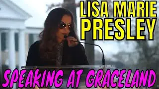 Lisa Marie Presley speaking at Elvis Presley's 88th Birthday Celebration at Graceland Memphis 2023