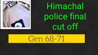 Himachal police contable final cut off 2022