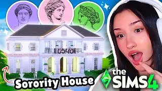 Building a GREEK GODDESS Sorority House in The Sims 4