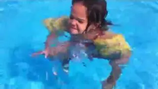 My little girl in pool