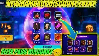 New rampage discount event free fire ✓ free fire new event today  || june elite pass discount 😞 ff