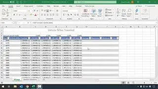 Exam #1 Review: Vehicle Miles Traveled Problem