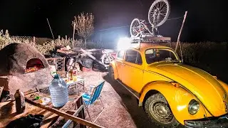Camping in a Small Car in a Stranger's Backyard