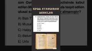 KPSS HAZIRLIK SORULARI 