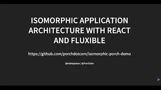 Isomorphic application architecture with React and Fluxible